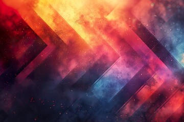 Infuse Energy into Your Design with Colorful Abstract Arrows - A Vector Banner Template Boasting...