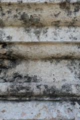 White stone fountain in the garden, vintage fountain. Fountain texture.