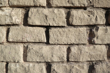 White wall, photo of brick texture.