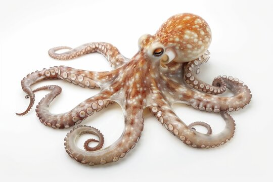 Small octopus on white background  octopus  Small octopus on white background