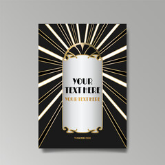 Art Nuevo luxury template flowers and city lights a Modern