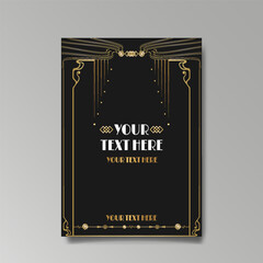 Art Nuevo luxury template flowers and city lights a Modern