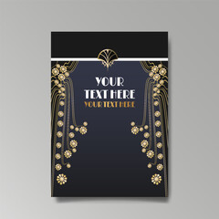 Art Nuevo luxury template flowers and city lights a Modern