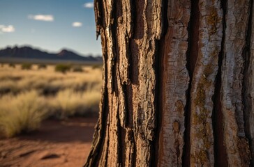 tree trunk in the desert