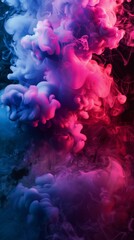 Obraz premium color full smoke on a black background. High quality photo, background, design, pattern, modern, bright, fog and smoke, illustration, art, abstract backgrounds, creativity