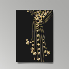 Art Nuevo luxury template flowers and city lights a Modern
