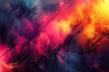 Step into a world of brightness and vividness with this abstract geometric background