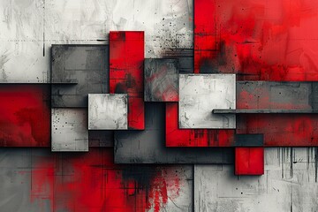 white red black abstract geometric presentation