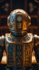 Obraz premium Robot on mars. ai generated