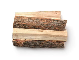 Top view of firewood