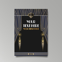 Art Nuevo luxury template flowers and city lights a Modern