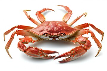 Crab isolated on white background,  Clipping path included for easy extraction