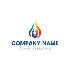 Fire logo design, vector logo design, illustration 