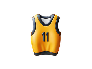 Yellow Basketball Jersey with Number 11