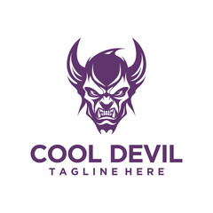 Cool devil, esport mascot logo vector illustration