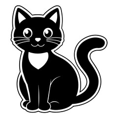 cartoon cat animal sticker           