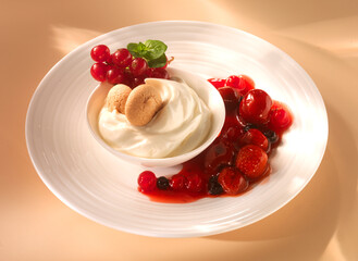Mascarpone, Himbeeren, Dessert, Beeren, Creme, 