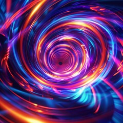 Obraz premium Vivid and magical swirls that create a sense of depth and movement, perfect for depicting energy streams in a modern technological context