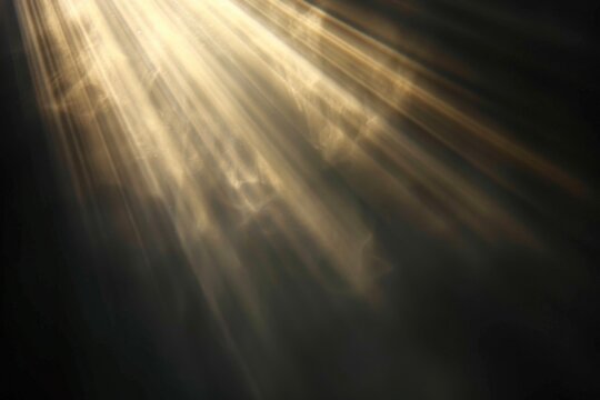 Sun rays isolated on black background for design overlay.