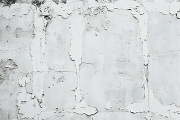 White concrete wall with cracks and scratches,  Great background or texture