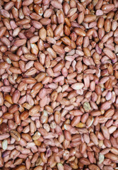 Top view of peeled peanuts as background, texture.food background of peanuts beans. peanut texture.