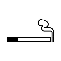 Cigarette and smoking one color icon