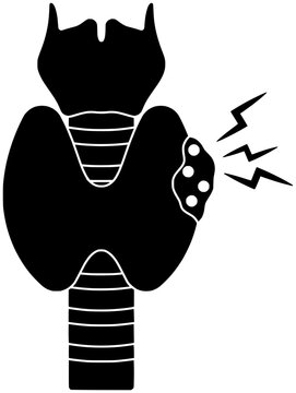recommend clip art: biology illustration anatomy silhouette thyroid logo structure icon organ outline anatomical gland care system internal larynx cancer three-dimensional ducts shape lymph joints inflammation for vector