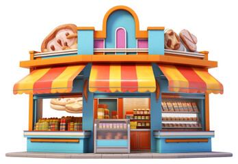 PNG Kiosk food confectionery architecture.