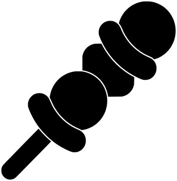 bbq illustration stick silhouette grill logo barbecue icon meat outline skewer meal food grilled cooking lunch beef shish shashlik shape picnic vegetable skewers for vector graphic background