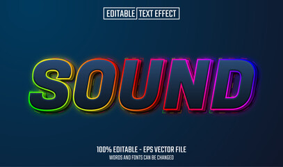 sound editable text effect