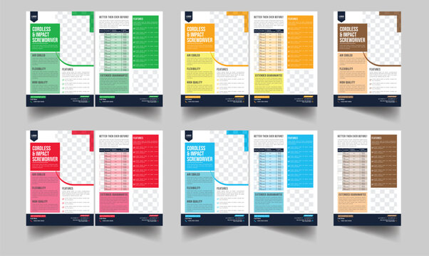 Technical Data Sheet layout template. Product Catalogue & modern a4 product catalog design template, Minimalist product brochure template design, A4 flyer, corporate flyer, business flyer, catalog