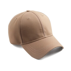 PNG Beige Six Panel Dad Cap Mockup Isolated On Transparent Bakcground