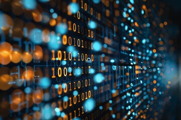 Infinite Data Stream. The Mesmerizing Flow of Binary Code in a Digital World.