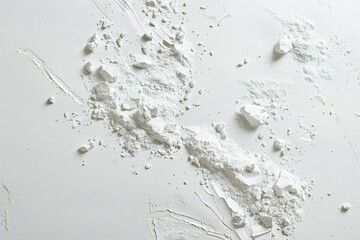 White paint on a white background, close-up, top view