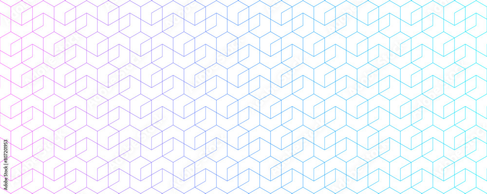 Aufkleber Abstract vector background with a seamless pattern of simple geometric shapes. Stylish vector texture