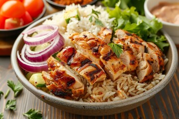 Chicken Doner Kebab with rice from Turkey