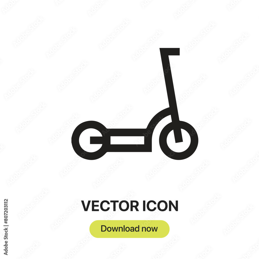Aufkleber scooter icon vector. linear-style sign for mobile concept and web design. scooter symbol illustratio