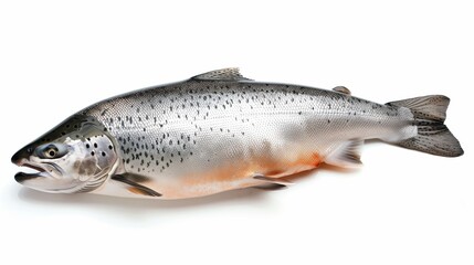 Naklejka premium salmon fish isolated over white background
