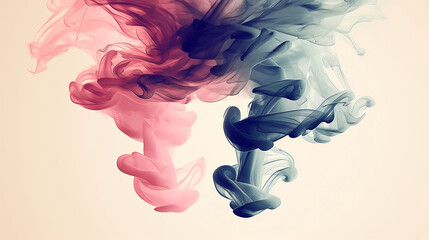 Abstract background ink swirl, blending shades ink flows gracefully across the canvas