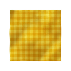 Pedaço de tecido xadrez amarelo elemento 3d para festa de sao joao