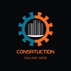 Construction Business Logo Design Vector Template