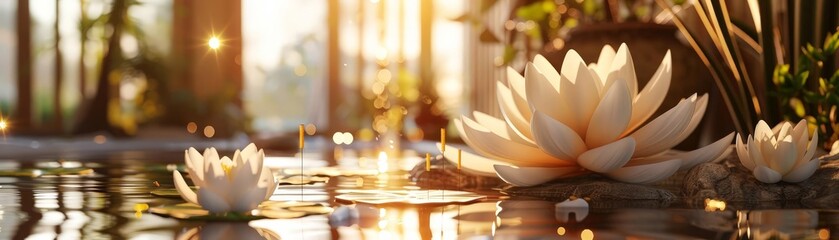 Acupuncture in serene alternative medicine environments, delicate needles placed with care to enhance energy flow