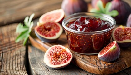 Fig jam in a bowl