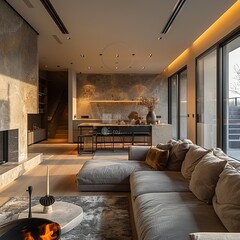 Luxury modern interior design of room