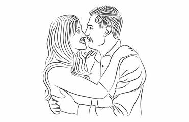 RETRATO DE PAREJA VECTORIAL