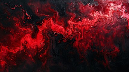 Fototapeta premium An abstract painting in red and black, exuding a dark and mysterious vibe