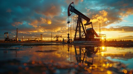 Obraz premium Advancements in Technology for Efficient and Responsible Oil and Gas Production, Transportation, and Processing