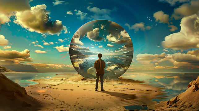 Stand out from the crowd with a design that challenges perceptions Craft a unique rear view composition prompting viewers to reflect