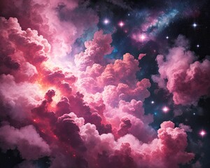 visualization of space sky with clouds