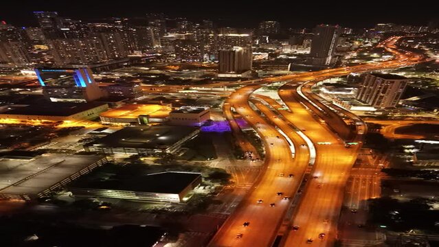 Downtown Miami in Vertical Format 4k